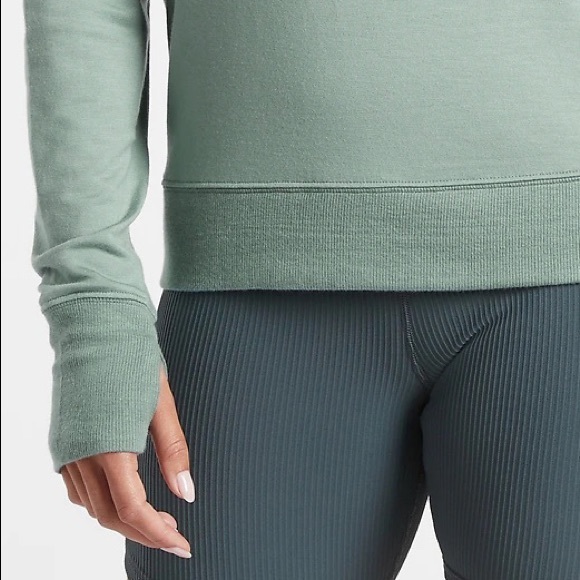 Athleta Sunrise V-Neck Sweatshirt in size Medium TALL - Picture 6 of 6